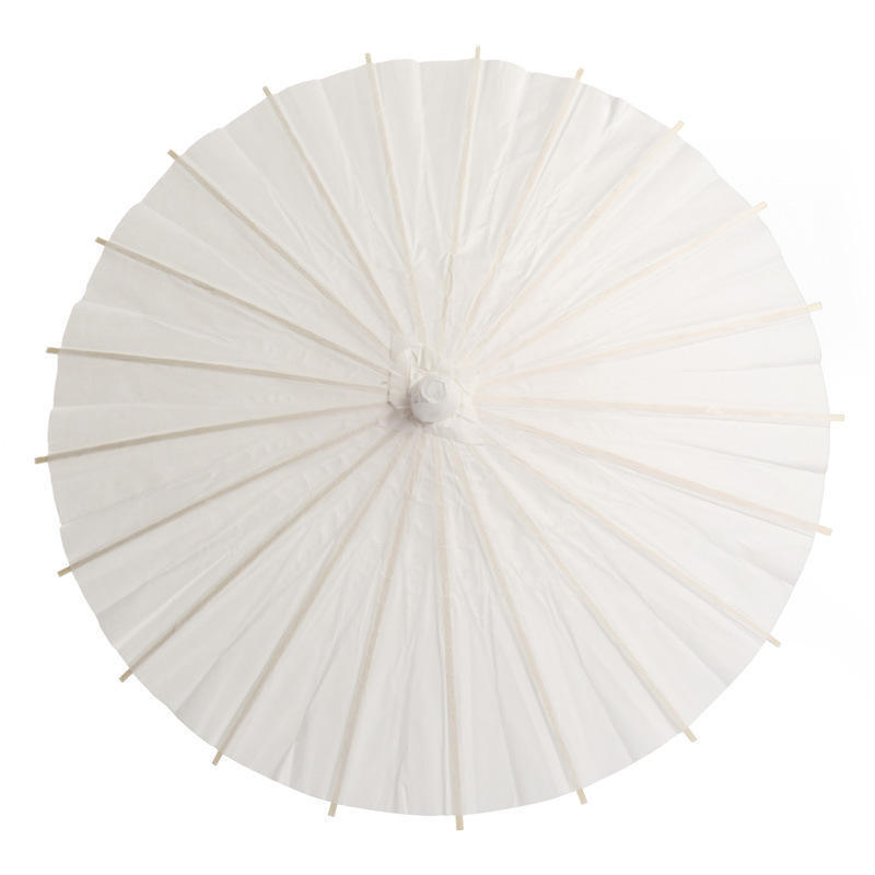 Craft Gifts Paper Bamboo Umbrella With Wooden Handle For Wedding Sun Parasol Folding Handmade Drawing Blank Umbrella