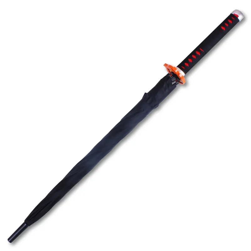 Promotion Long Handle Japanese Golf Umbrella Anime Samurai Sword Cosplay Sun Rain Cartoon Umbrella