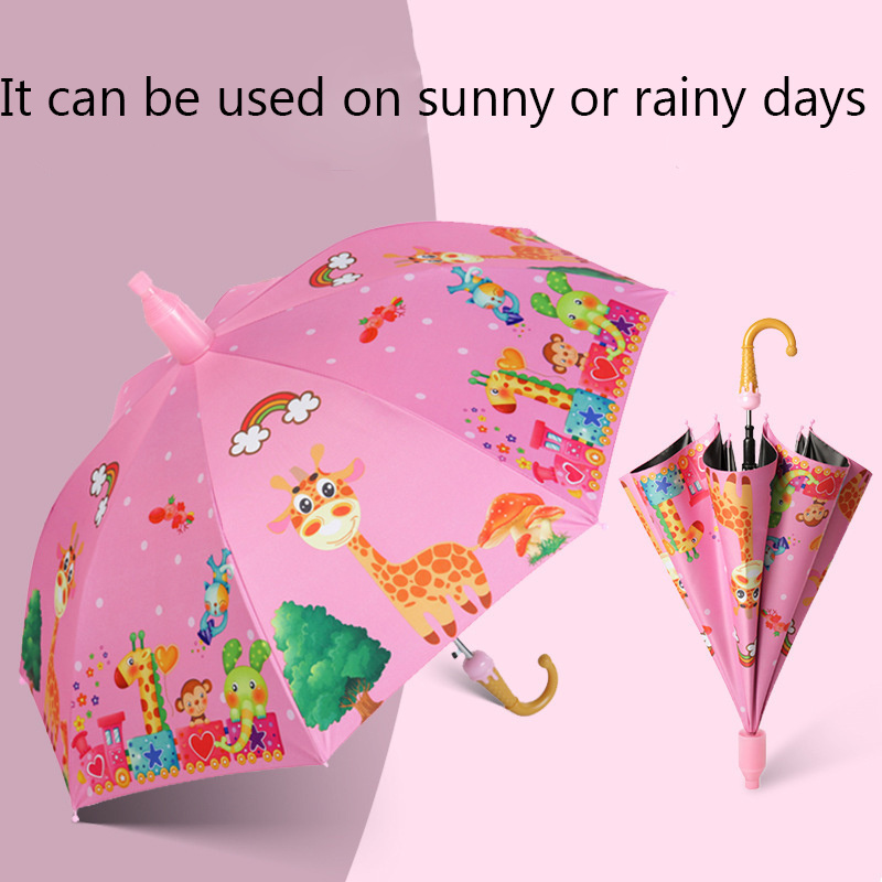 Popular Sale Cute Rain Straight Boy Kid Child Umbrella For Sale Cartoon print rainproof custom children umbrella kid