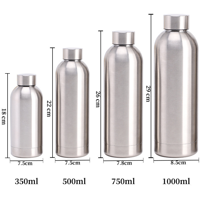 Custom 350ml 500ml 750ml 1000ml Small Mouth Double Wall Stainless Steel Soft Rubber Coated Vacuum Flasks Thermoses Water Bottles