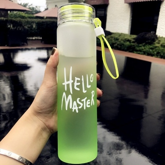 2024 New Design Wholesale Creative Glass Gradient Color Colorful Frosted Water Cup Advertising Cup Portable Event Gift