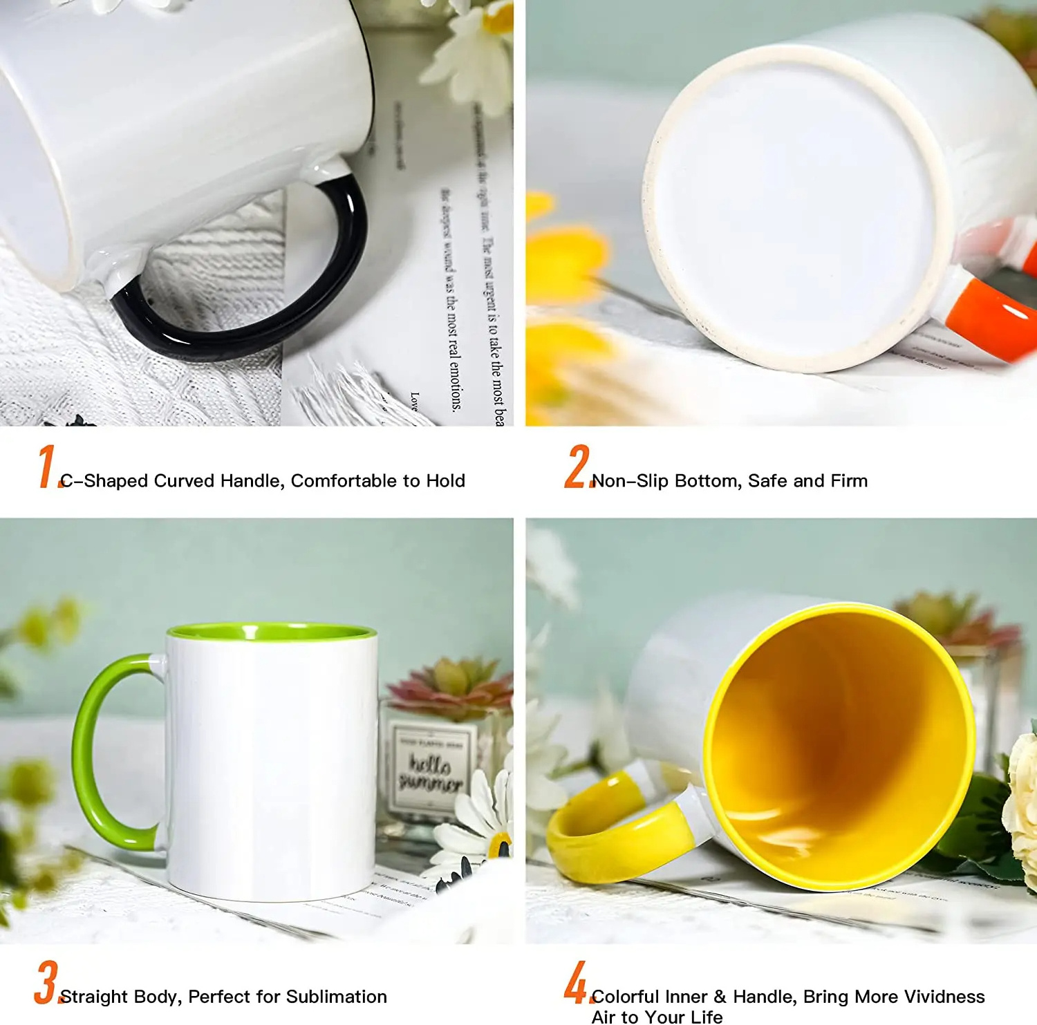 Sublimation Milk Face Cup Tea Mugs With Biscuit Pocket White Cookies Cup Holder Cookies White Ceramic Coffee Mug