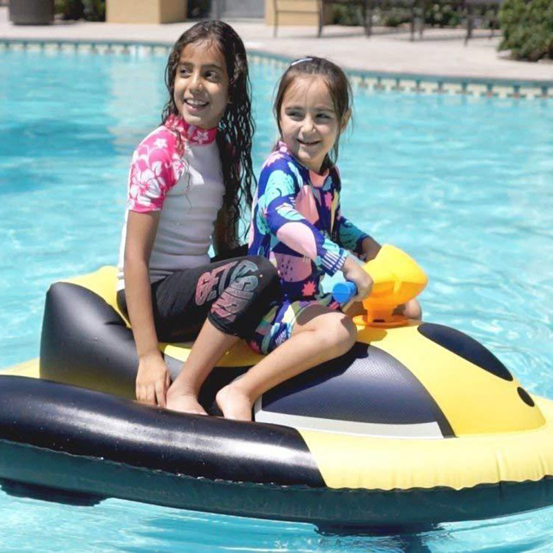 GCAMOLECH W5 Motorboat Inflatable Pool Float For Kids Pool Floating Ride-On Raft Toys Lake Water Fun Swimming Party