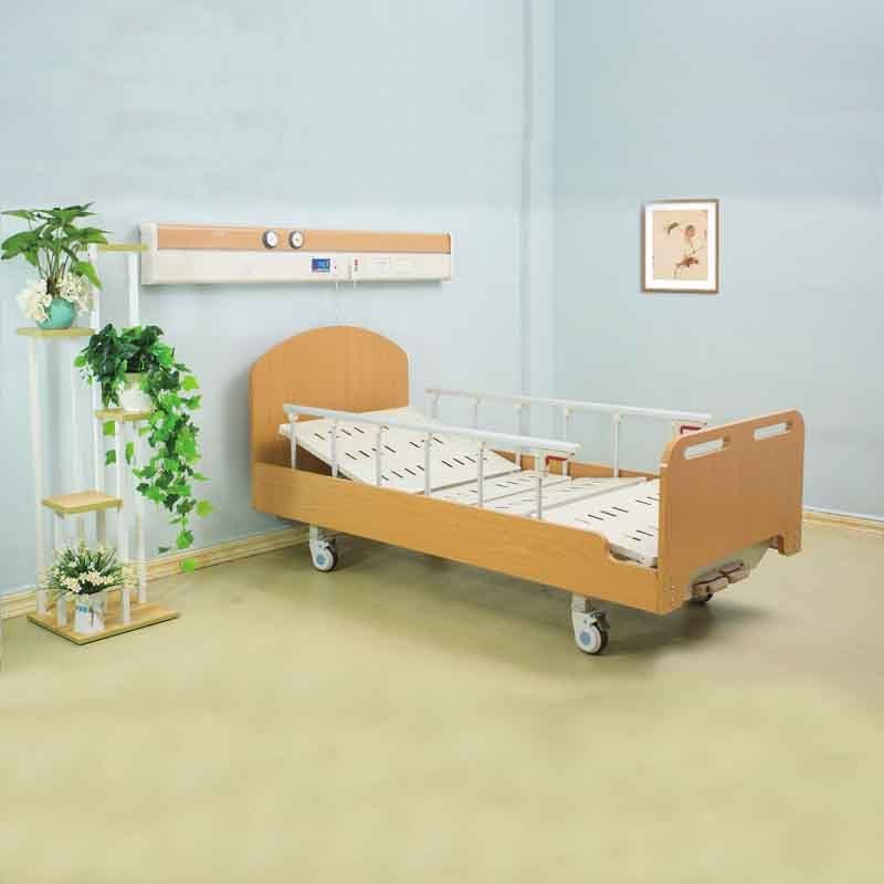 New Arrival Wooden Electric Medical Elderly Patient Nursing Room Hospital Furniture Clinic Rotating Home Care Bed