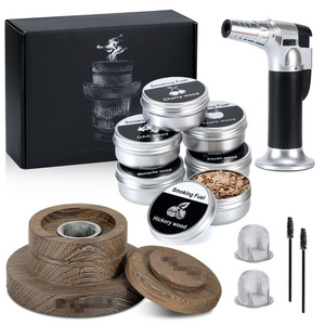 Cocktail Smoker Kit with torch with cardboard box can custom bar tools 6 wood chips infusing cocktail Whiskey Gift Box