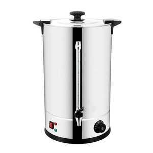 Commercial Electric Kettles Water Boiler Bucket Dispenser Stainless Steel for Restaurant Hotel Canteen Portable Kettle Black