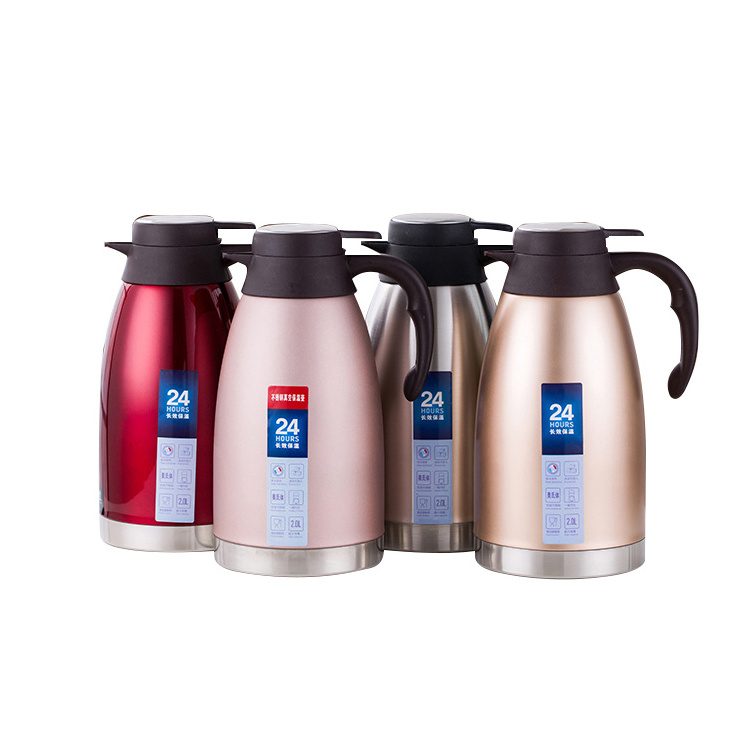 High quality stainless steel Coffee Flask vacuum thermos tea double wall stainless steel coffee pot with handgrip