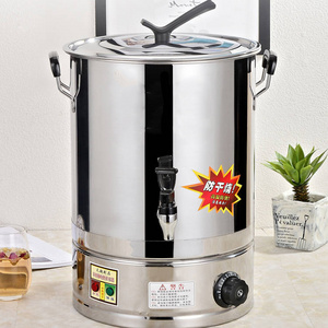 Electric Stainless Steel Water Bucket Boil soup Heat Preservation Barrel Drum with Cover Drink Dispenser with Tap