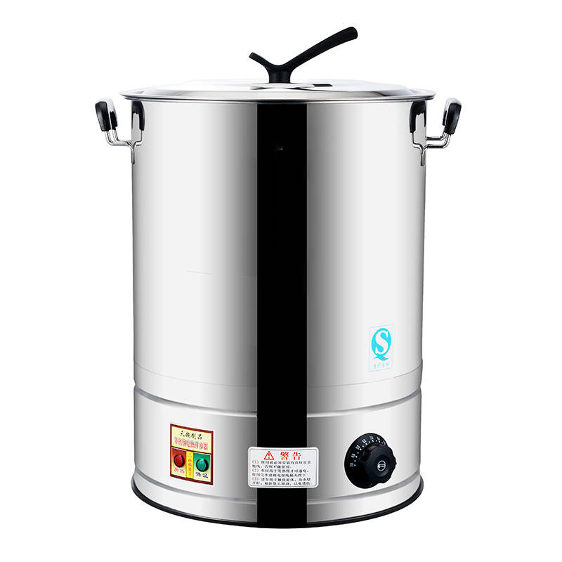 Electric Stainless Steel Water Bucket Boil soup Heat Preservation Barrel Drum with Cover Drink Dispenser with Tap