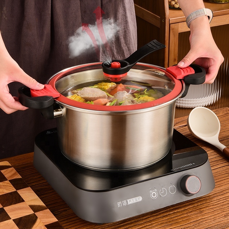 New Product SUS304# Micro Pressure Cookers Soup Pots  Nonstick Stew Pot Stainless Steel  low pressure cooker