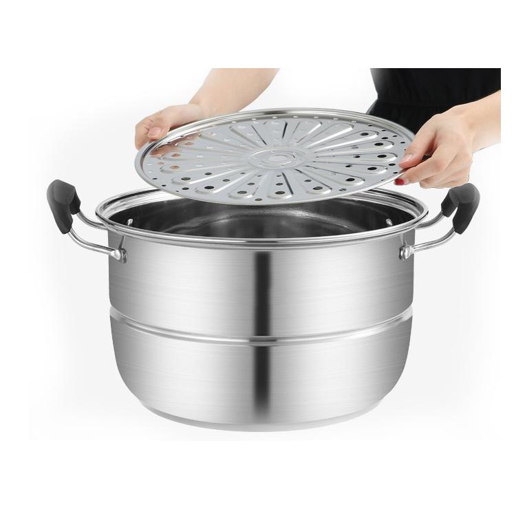 Lifejoy stainless steel  Cookware set casserole pot steamer soup pot for gas stove induction cooker