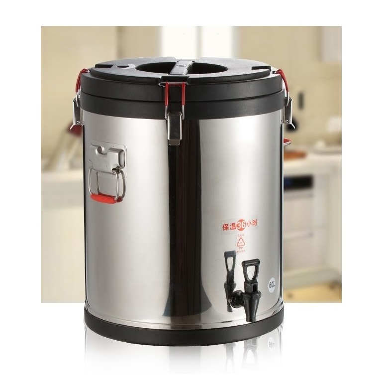 High quality metal insulation stainless steel 304 milk tea insulation bucket water ice bucket hot and cold drink coffee bucket