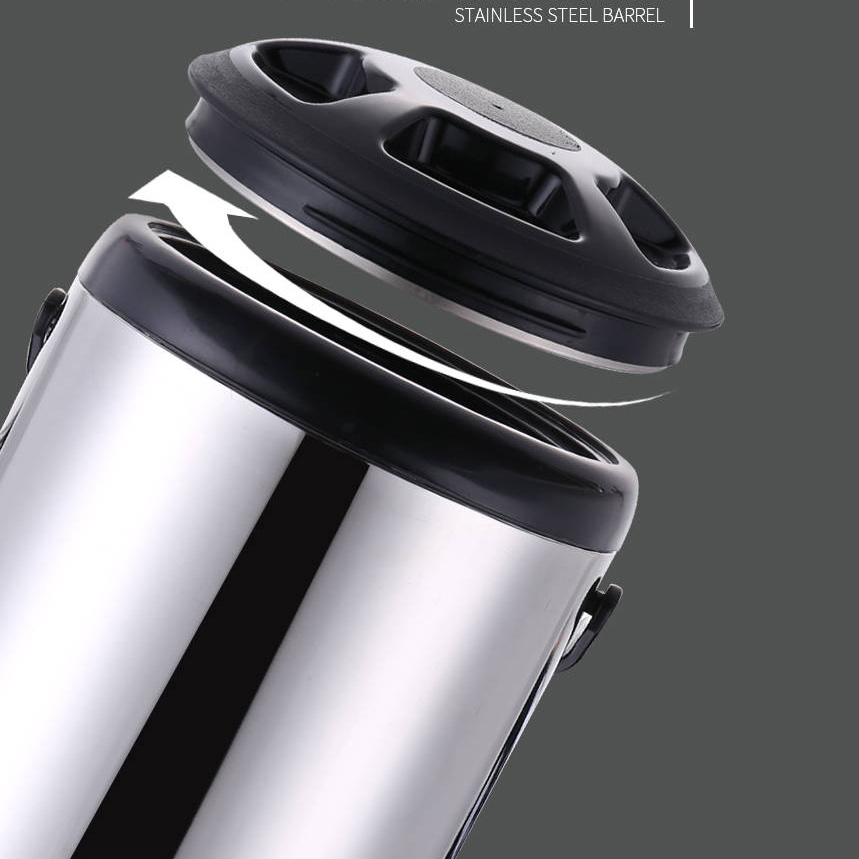 Stainless steel  bucket barrel heat insulation Preservation Drink Dispenser commercial milk tea dispenser