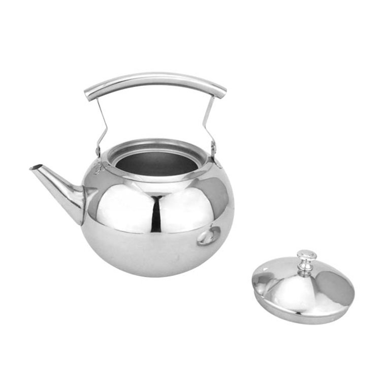 Household Stainless Steel Tea Kettle with 1.5L 2L Silver Golden Color Teapot with Metal Handle and Strainer