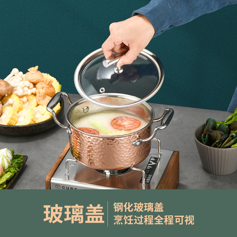 Hot Selling Pure Cook Cooking Pot High Quality Stainless Steel Soup & Stock Pots Kitchen Single Cooking Pot with Metal Lid