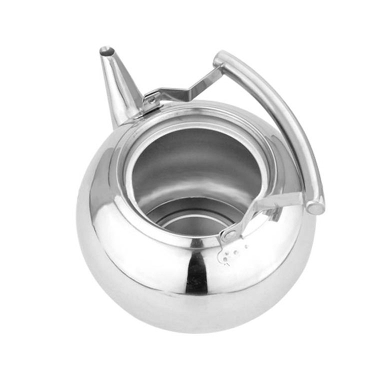 Household Stainless Steel Tea Kettle with 1.5L 2L Silver Golden Color Teapot with Metal Handle and Strainer