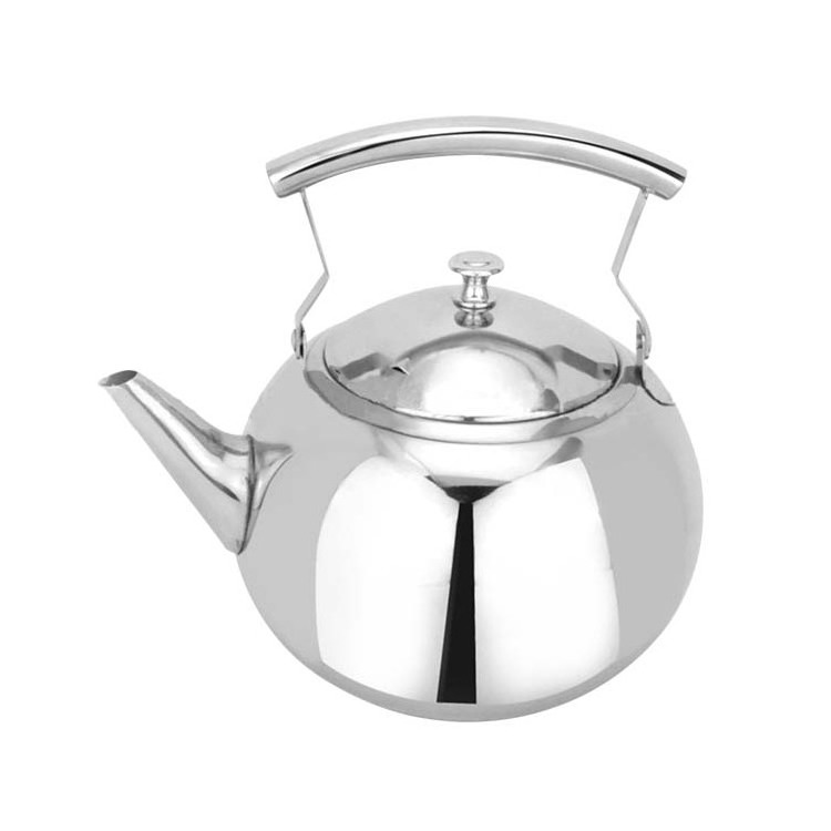 Household Stainless Steel Tea Kettle with 1.5L 2L Silver Golden Color Teapot with Metal Handle and Strainer