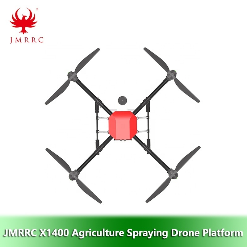 JMRRC 4-rotor 10KG Agricultural uav drone carbon fiber frame body with spraying gimbal 1400mm Agriculture Spraying drone