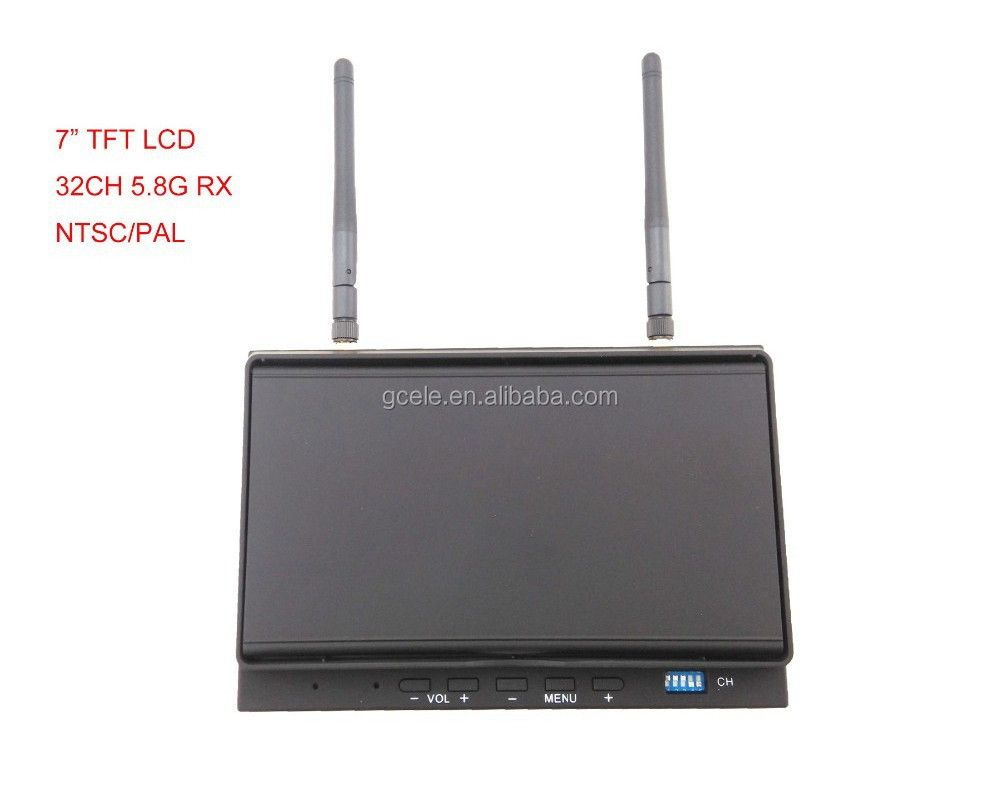 Sky-702 7in FPV Monitor/ Displayer Built-in 32CH 5.8G Diversity Dual Receiver with Folding Sunshade