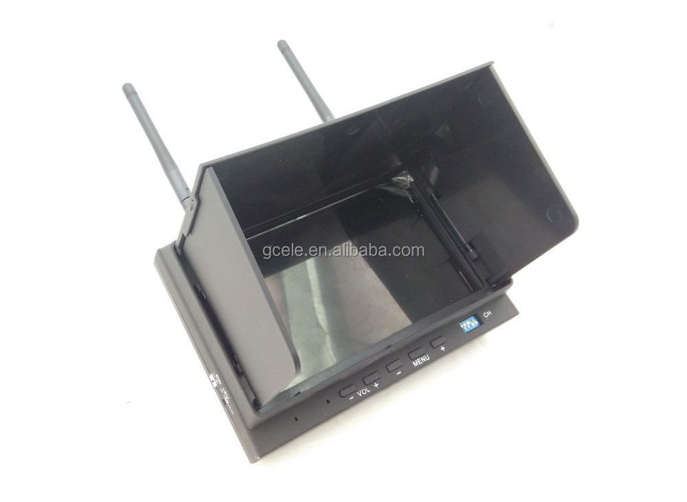 Sky-702 7in FPV Monitor/ Displayer Built-in 32CH 5.8G Diversity Dual Receiver with Folding Sunshade