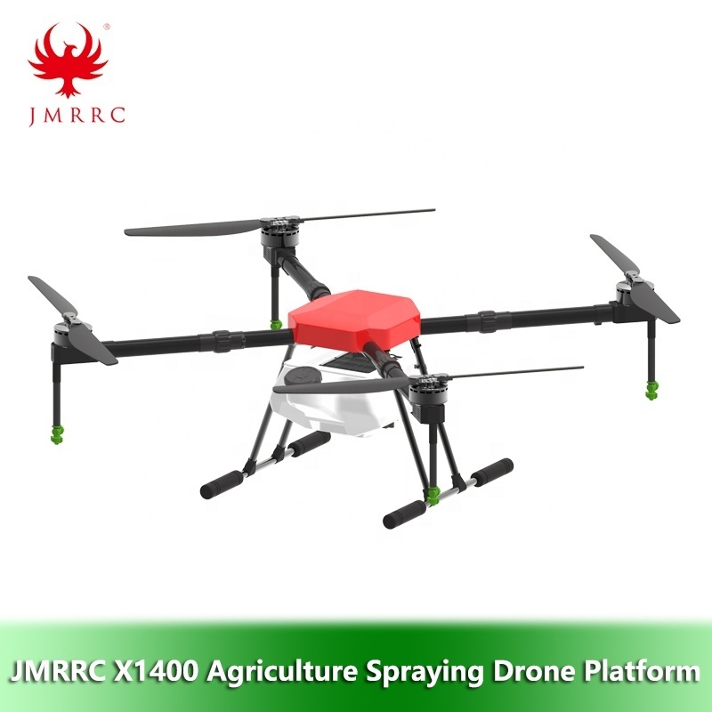 JMRRC 4-rotor 10KG Agricultural uav drone carbon fiber frame body with spraying gimbal 1400mm Agriculture Spraying drone