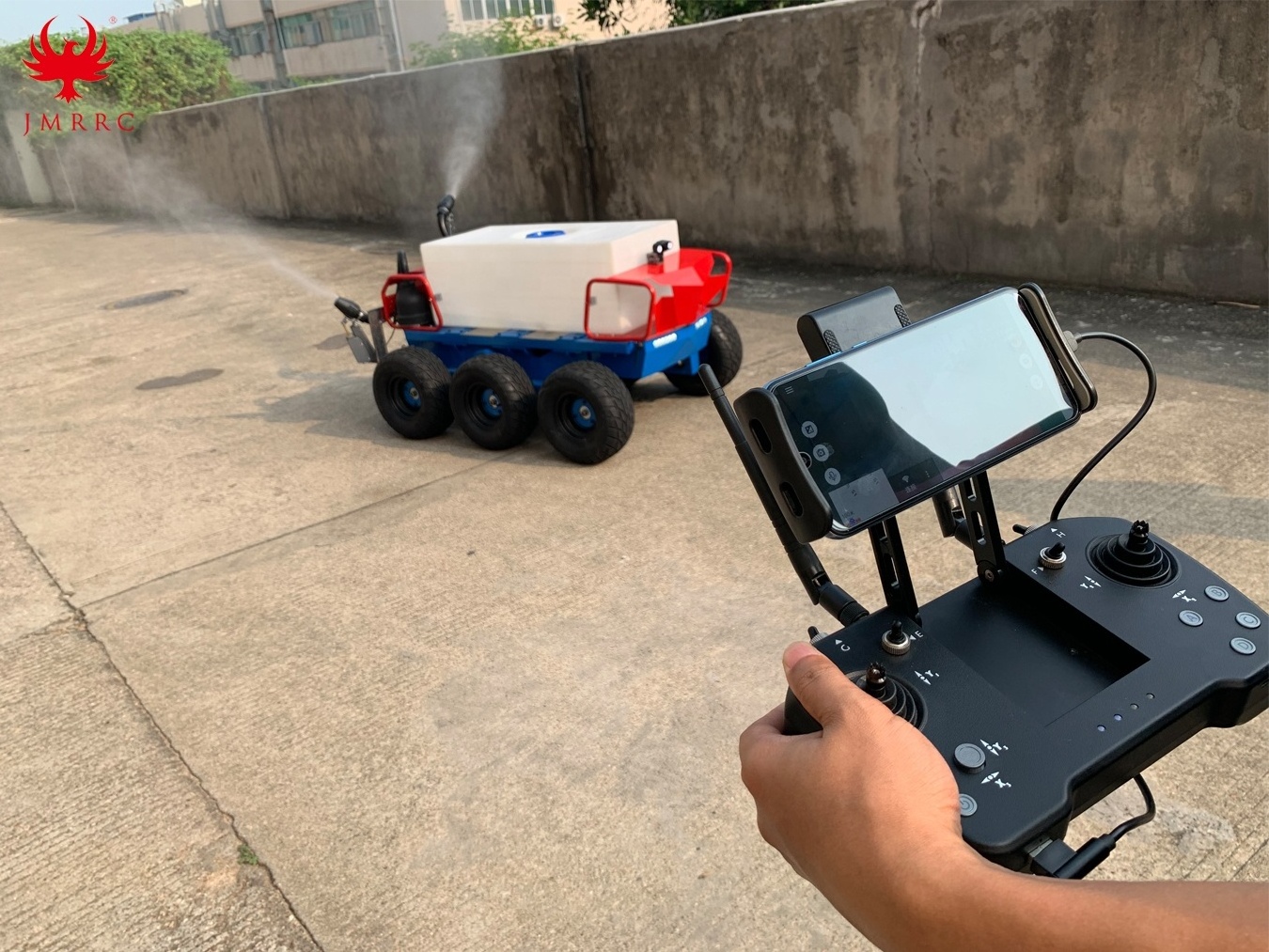 New Multi-function Robot Sprayer,130L Large Capacity Multi-Purpose Unmanned Ground Vehicle Six-wheel Unmanned Robot Sprayer Car