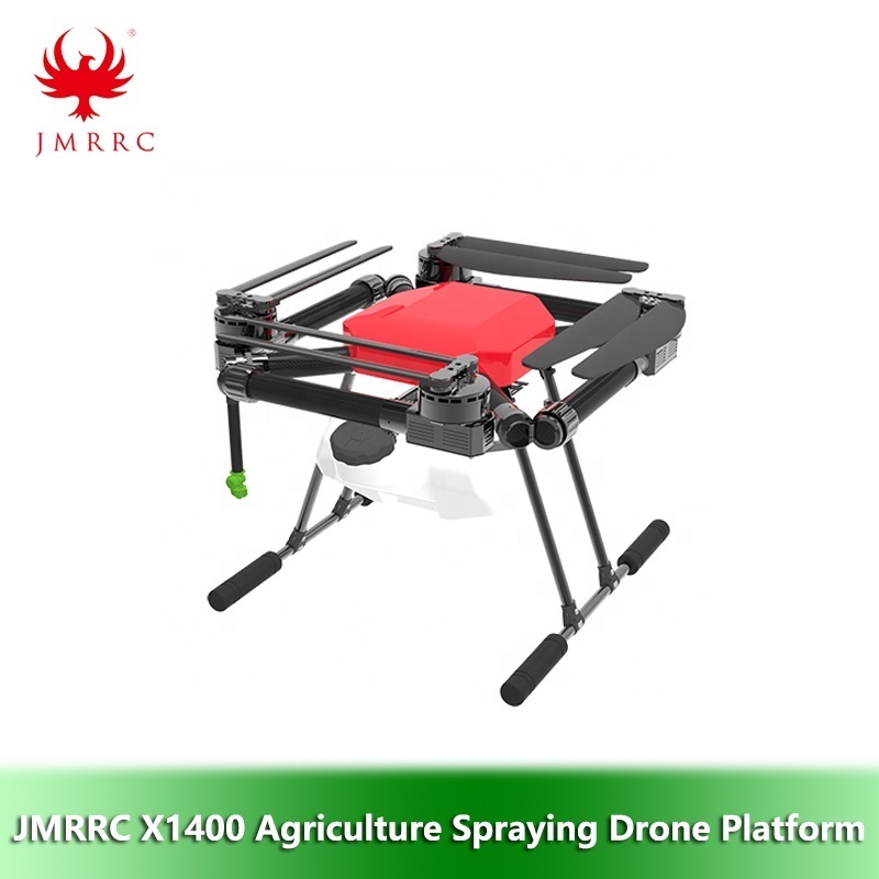 JMRRC 4-rotor 10KG Agricultural uav drone carbon fiber frame body with spraying gimbal 1400mm Agriculture Spraying drone