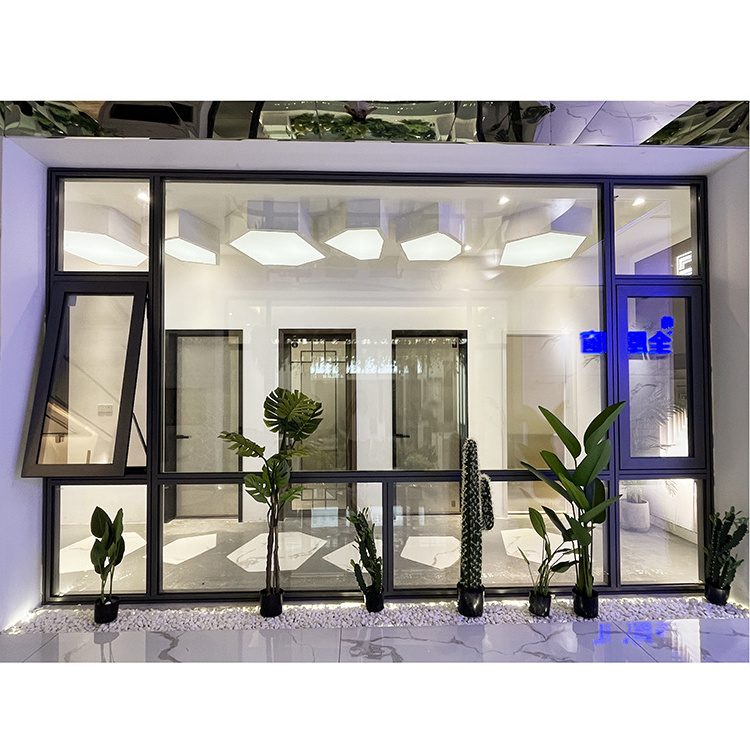 Top Hung Swing Windows Thermal Break Australia Standard Big Size Aluminum Casement Window For Apartments