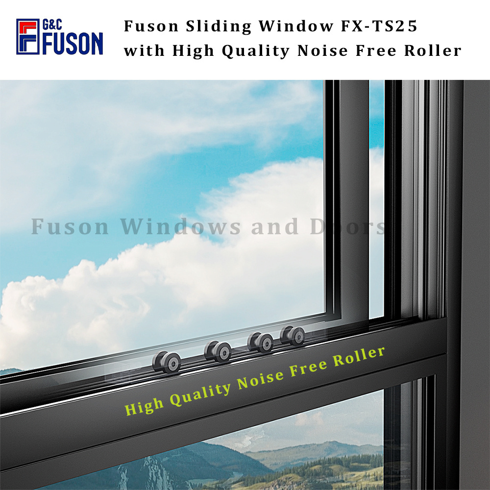 Aluminum Sliding Window Residential Good water air tightness heat insulation sound proofing Window