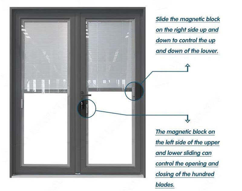 Foshan Patio Glass Doors Metal Frames Windows Grill Aluminum Casement Door Design