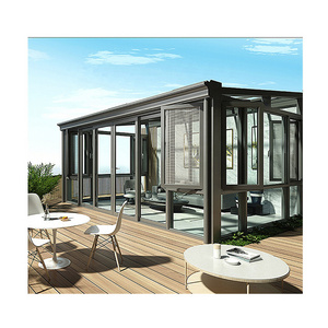 Hot Selling Garden Glass House Standing Retractable Roof Sun Room