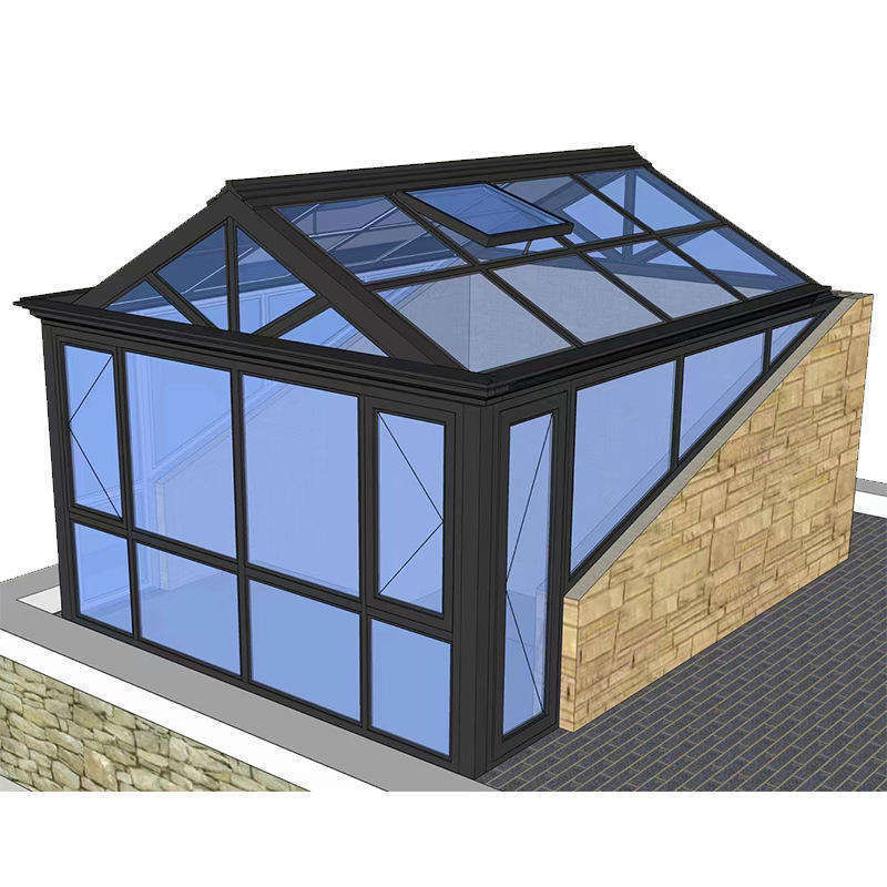 Custom wholesale aluminum glass sunroom lighting roof panels insulation 4 season sunroom