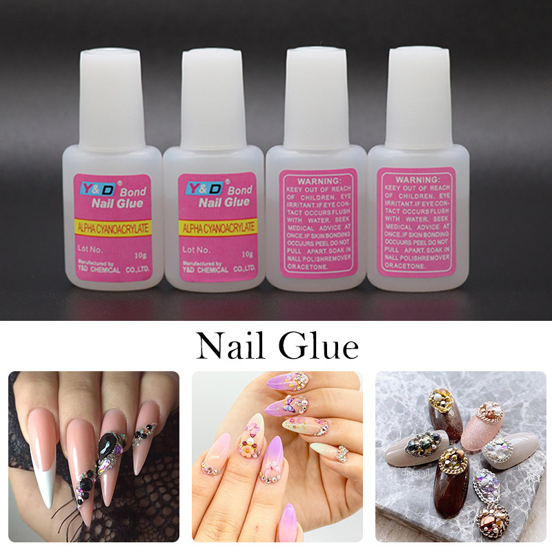 Fast Drying 10g Strong Nail Glue With Nail Brush Decorate Tips Gel Glue For Press On Nails Accessories Art For Beauty Art Salon