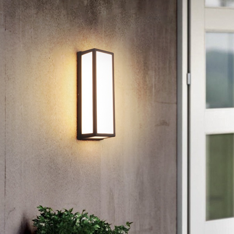 LED Outdoor Wall Porch Light Black Modern Wall Sconce 3000K Waterproof Exterior Lighting Fixtures Motion Sensor Wall Mount Lamps