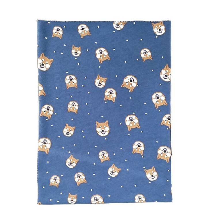 Customize animal digital printed fabric 100 cotton canvas fabric digital printed for tote bags with custom printed logo