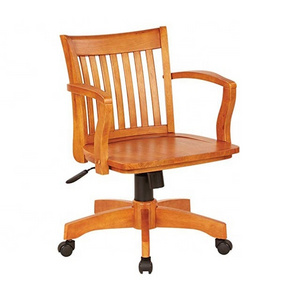 High quality Fruit wood color arm chair modern wooden office chair