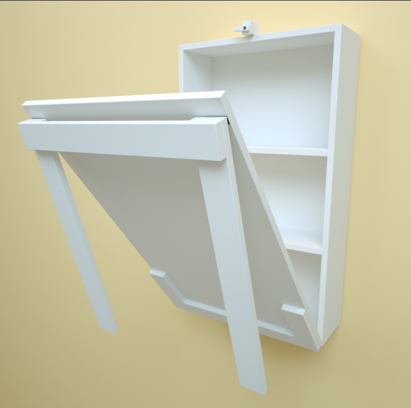 Wall Mounted Fold Out folding laptop tables with storage