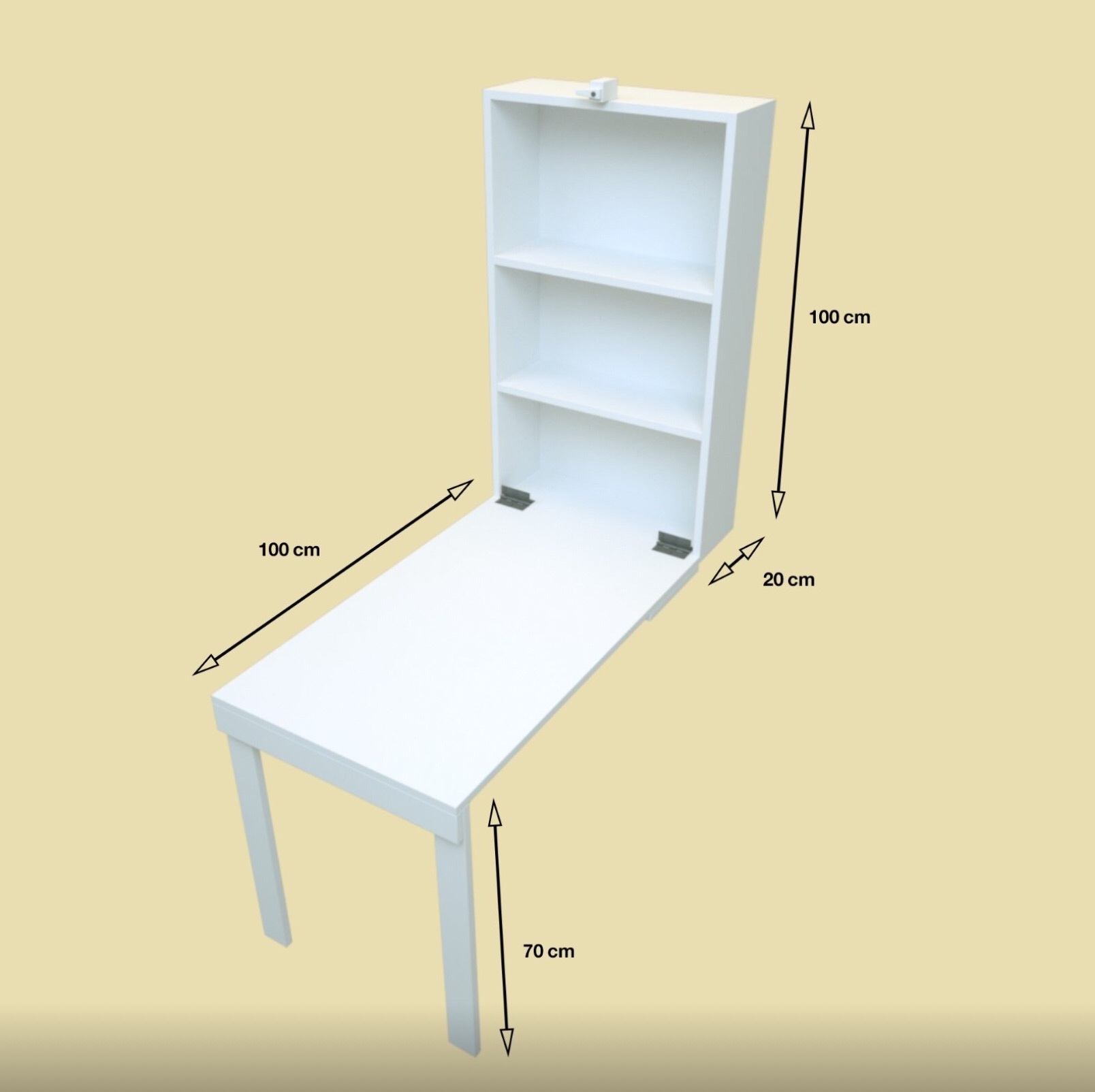 Wall Mounted Fold Out folding laptop tables with storage