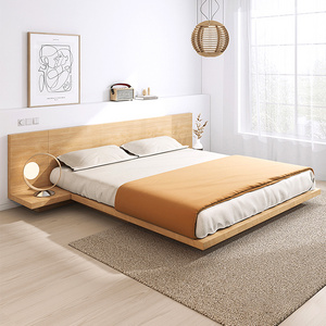 Japanese Bed Frame, Floating Platform Bedroom Furniture Wooden Queen King Size Low Tatami Cama