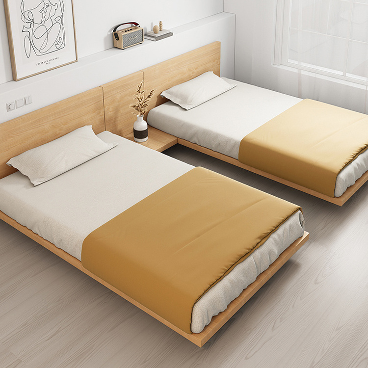 Japanese Bed Frame, Floating Platform Bedroom Furniture Wooden Queen King Size Low Tatami Cama