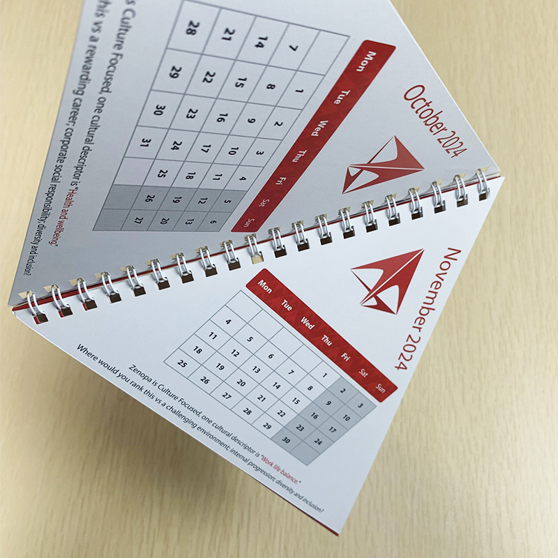 Creative small cute 3D calendar triangle desk calendar ornaments customized printing logo