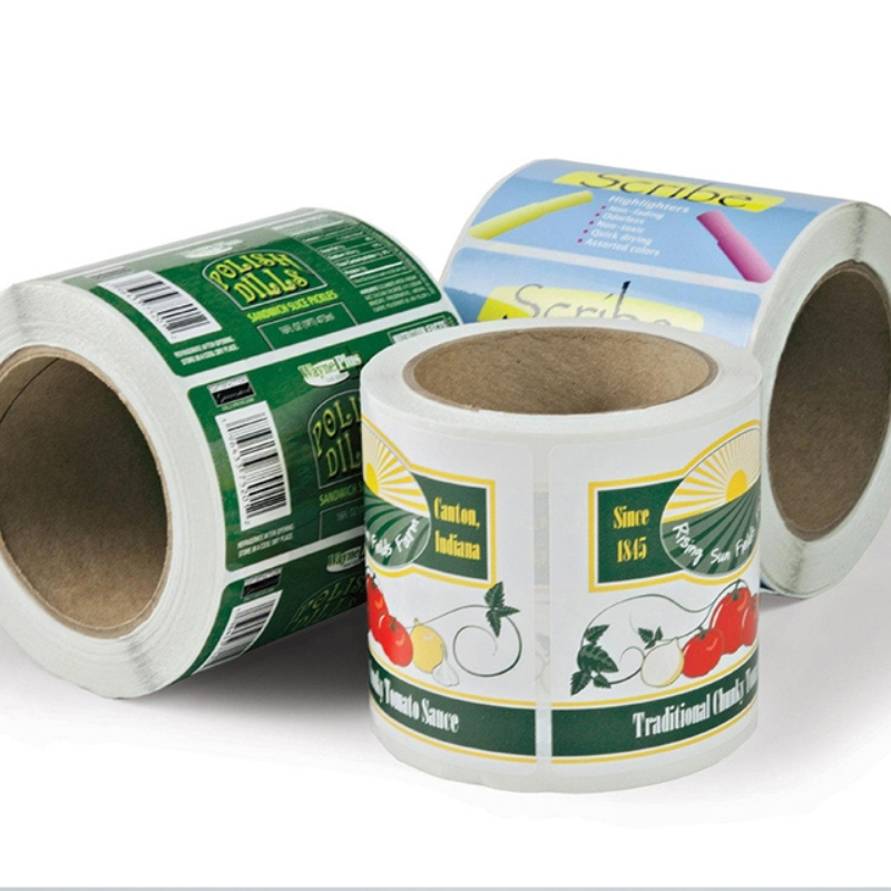 Label On Roll Custom Self Adhesive Roll Printed Stickers Waterproof Bottle Labels With Agricultural label paper