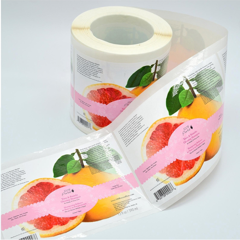 Label On Roll Custom Self Adhesive Roll Printed Stickers Waterproof Bottle Labels With Agricultural label paper