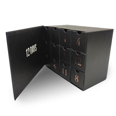 High Quality Gift Countdown Calendar 12 Days Christmas Advent Calendar Packaging Box