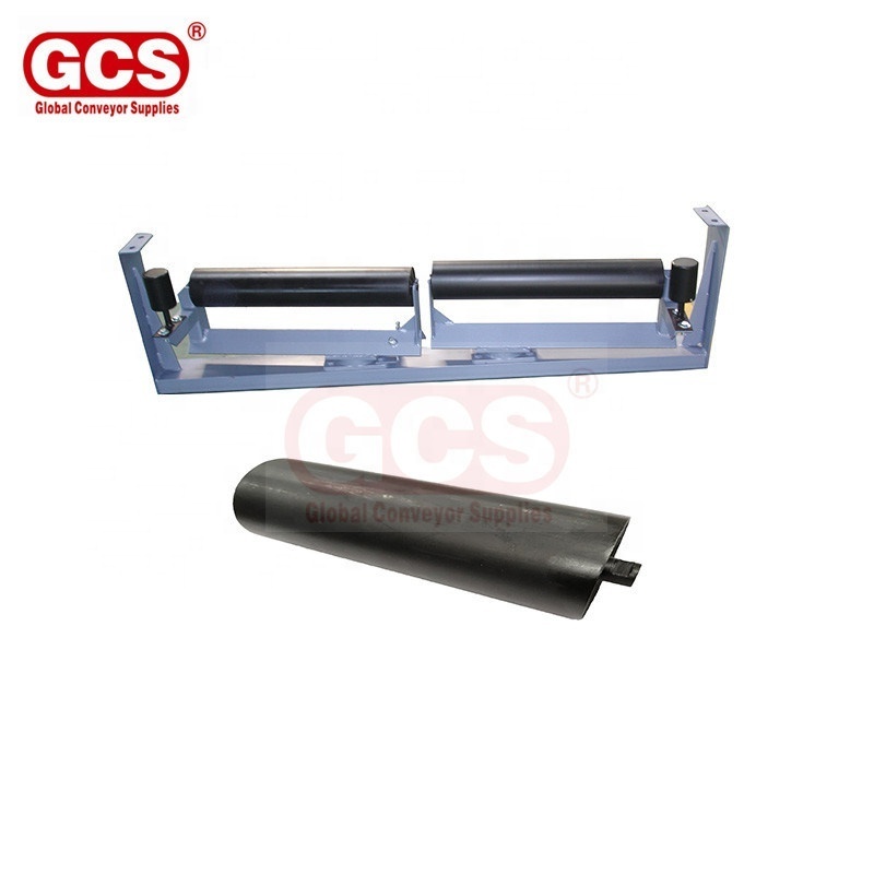 Q235 carbon Steel SKF/FAG/NSK bearing CEMA china factory belt conveyor vee return carrier roller