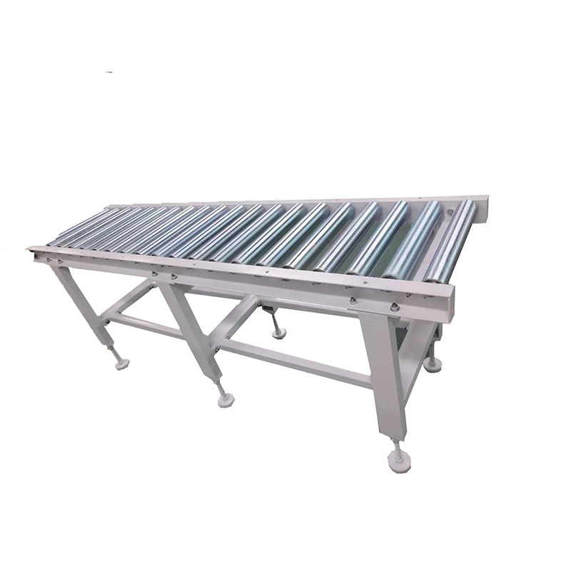 Gravity transmission line light duty roller material handling equipment parts conveyor with H stand