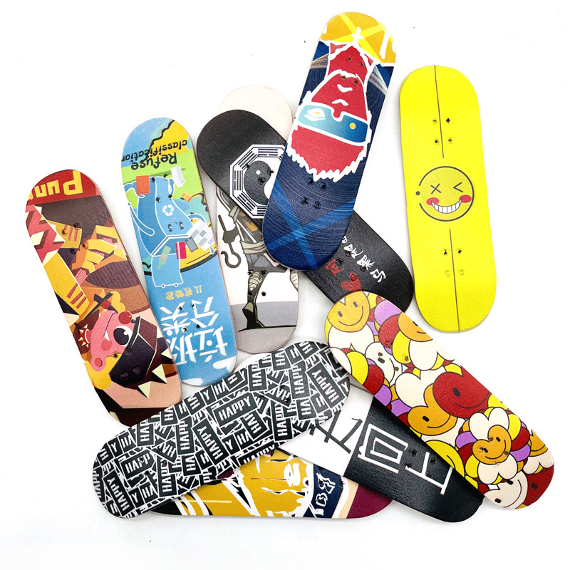 Mini finger skateboard 5 layers professional maple leaf children adult blank deck 100 * 30MM fingertip skateboard