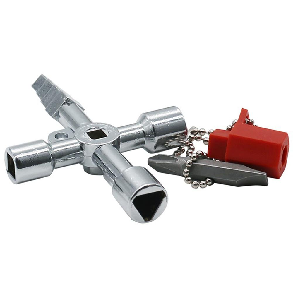 Cross Key Control Cabinet Key, 5 In 1Multi-function Cross Switch Key Wrench Electrical Hand Tools