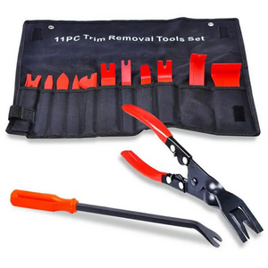 13Pcs/set Car Radio Removal Tool Plastic Trim Door Panel Molding Set Kit 6" Auto Fastener Screwdriver Light Open Pliers