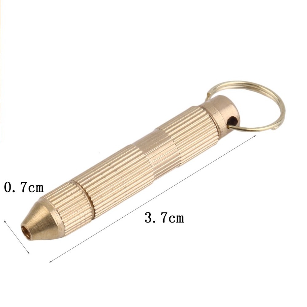 Portable 4-in-1 Multi Tool Set Cross Screwdriver Toothpick Awl Ear Pick Pin Copper Key Chain